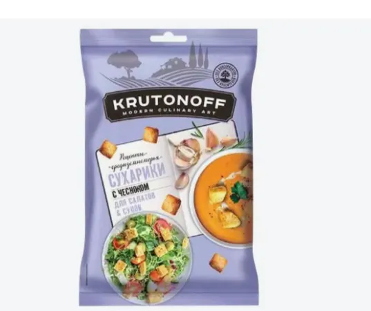 Сухарики Krutonoff пшен.100 с чесноком ПС162