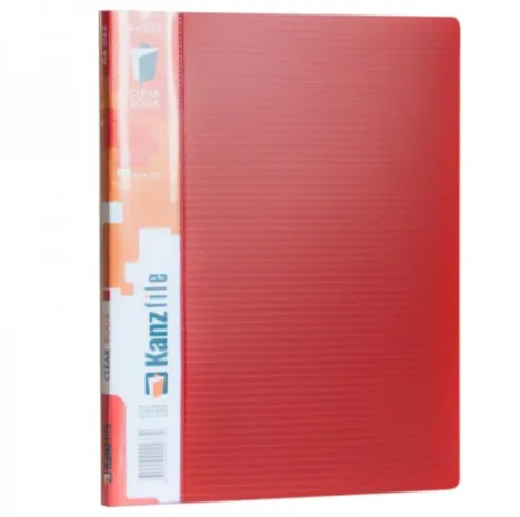 Папка с прозр.вклад.10л\красная 05М-10К