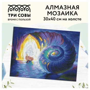 Алмазная мозаика ТРИ СОВЫ "Затерянный мир", 30*40см, АМ3040_47532