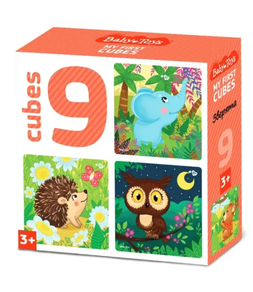 Кубики Baby Toys Зверята 9 шт 05494 105581