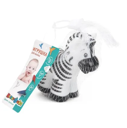 Игрушка пластизоль для ванны зебра, YF-ZEBRA 400952