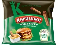 Сух.Кириешки ржан. Чизбургер/сырный соус 60г+25г/30 БС375
