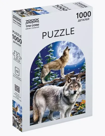 Пазл  1000 эл. ТРИ СОВЫ "Вой на луну" ПК1000_54676