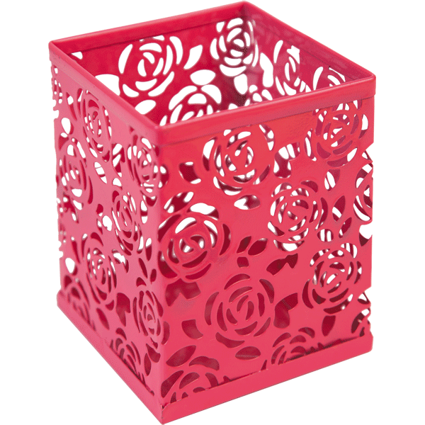 Подставка настольная Стакан квадратный ярко-розовый 4104706