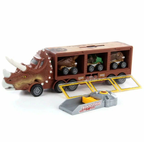 Автовоз "Динозавр" с машинками, 117199