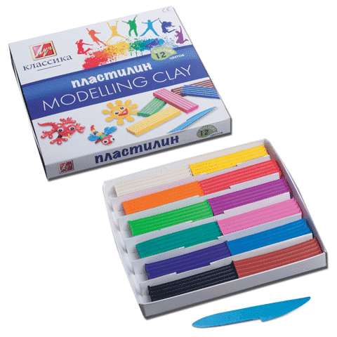 Пластилин Классика 12цв. 240гр.7С331-08