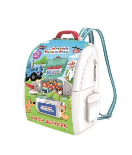 Набор доктора СИНИЙ ТРАКТОР пл.чемодан 2002U040-R 357230