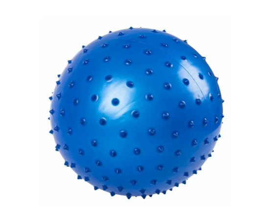 Мяч ПВХ массаж с шипами, 25 см, 120 г, голубой Т115874