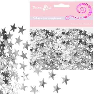 Картинка конфетти фольга звёзды серебро 6018894 от магазина «Мишка Панда»