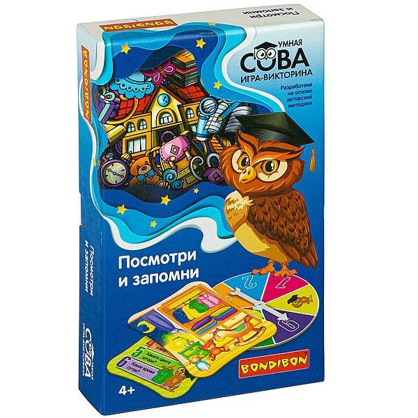 Игра-викторина Умная Сова "ПОСМОТРИ И ЗАПОМНИ" ВВ4004