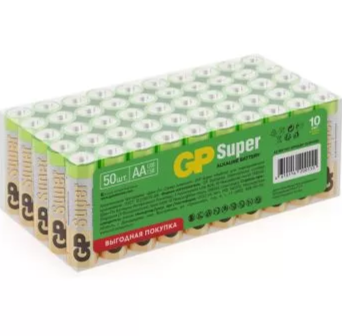 Батарейка GP Super AA (LR6) 15A алкалиновая, SB50 GP 15ARF-2CRVS50